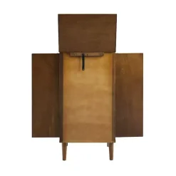 Mid-Century Modern Walnut Jewelry Armoire