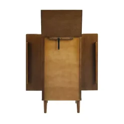 Mid-Century Modern Walnut Jewelry Armoire