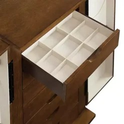 Mid-Century Modern Walnut Jewelry Armoire