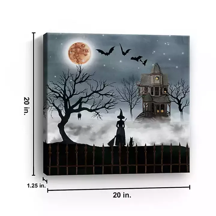 Midnight Mansion Canvas Art Print