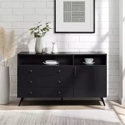 Midnight Mid-Century Modern Sideboard