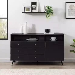 Midnight Mid-Century Modern Sideboard