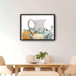 Milk Jug Pumpkins Framed Canvas Art Print