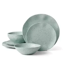 Mint Terrazzo 12-pc. Melamine Dinnerware Set