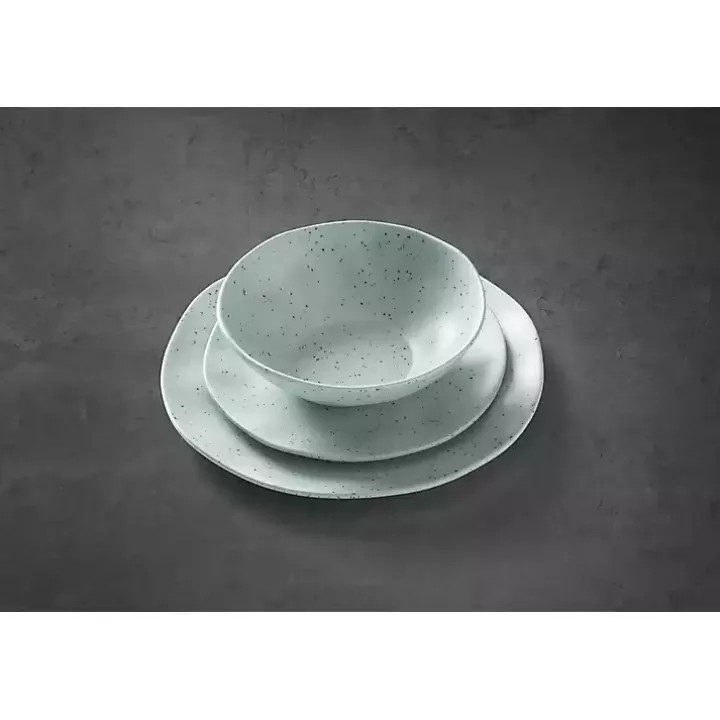 Mint Terrazzo 12-pc. Melamine Dinnerware Set