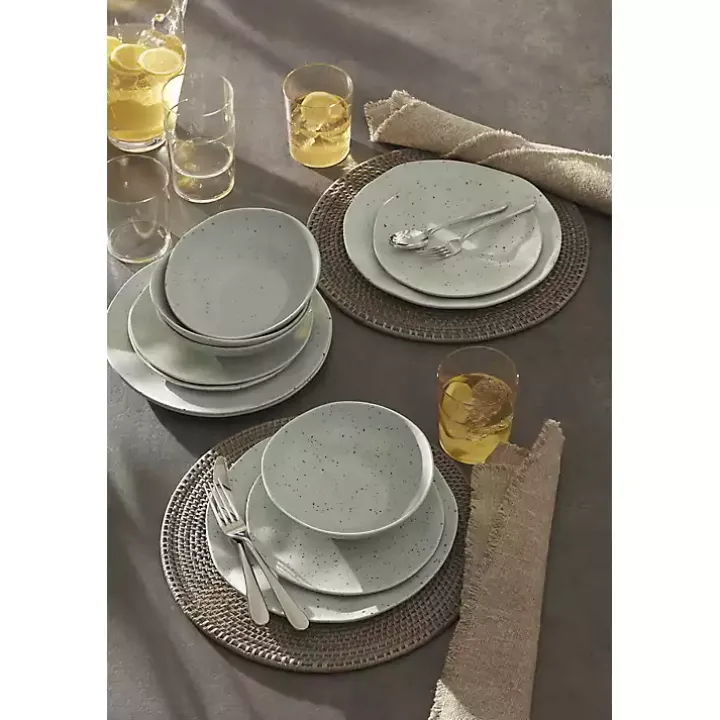 Mint Terrazzo 12-pc. Melamine Dinnerware Set