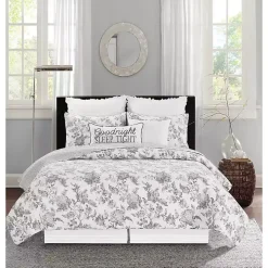Miriam Floral & Stripe 3-pc. Full/Queen Quilt Set