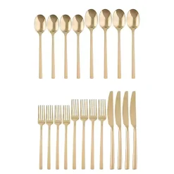 Mirrored Champagne Steel 20-pc. Flatware Set