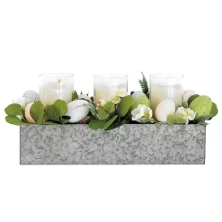 Mixed Floral and Eggs LED Candle Centerpiece