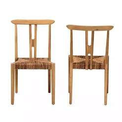 Modern Bohemian Wishbone Dining Chairs, Set of 2
