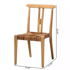 Modern Bohemian Wishbone Dining Chairs, Set of 2