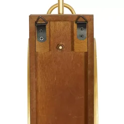 Modern Warm Wood and Gold Sconce