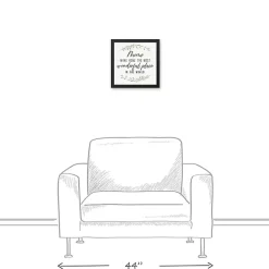 Mom Make Home Wonderful Framed Canvas Print