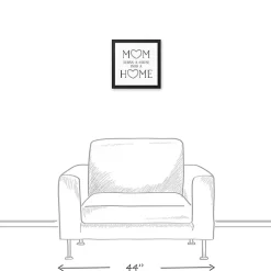 Mom Turns a House into a Home Framed Canvas Print