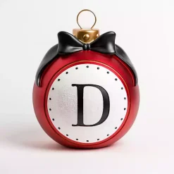 Monogram D Outdoor Christmas Ornament