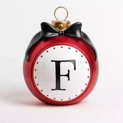 Monogram F Outdoor Christmas Ornament