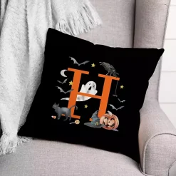 Monogram H Halloween Indoor/Outdoor Pillow