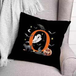 Monogram O Halloween Indoor/Outdoor Pillow
