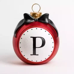 Monogram P Outdoor Christmas Ornament