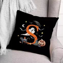 Monogram S Halloween Indoor/Outdoor Pillow
