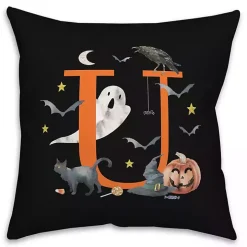 Monogram U Halloween Indoor/Outdoor Pillow