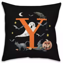 Monogram Y Halloween Indoor/Outdoor Pillow