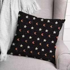 Moon and Stars Halloween Pillow