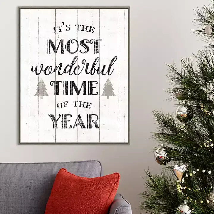 Most Wonderful Time Framed Canvas Print