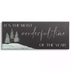 Most Wonderful Time Night Sky Canvas Wall Plaque