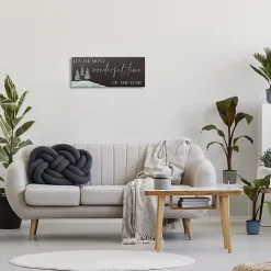 Most Wonderful Time Night Sky Canvas Wall Plaque