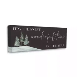 Most Wonderful Time Night Sky Canvas Wall Plaque
