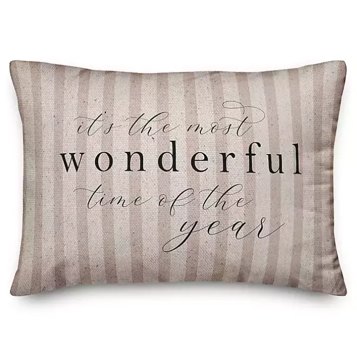 Most Wonderful Time of the Year Christmas Pillow