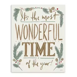 Most Wonderful Time of the Year Pine Canvas Print