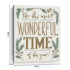 Most Wonderful Time of the Year Pine Canvas Print