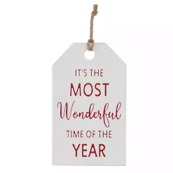 Most Wonderful Time of Year Hangtag Wall Plaque