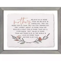 Mothers Believe in Us Framed Wall Plaque