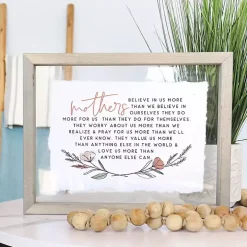 Mothers Believe in Us Framed Wall Plaque