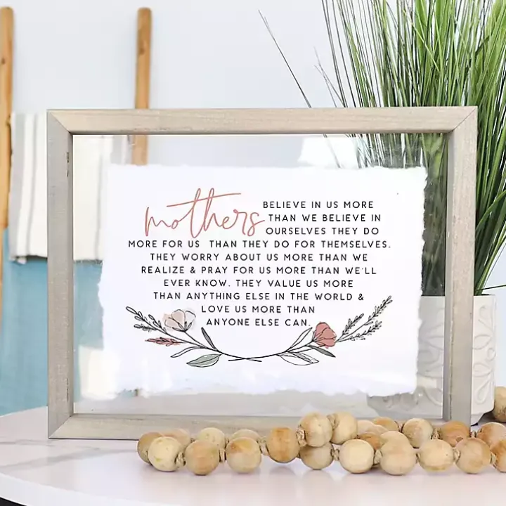 Mothers Believe in Us Framed Wall Plaque