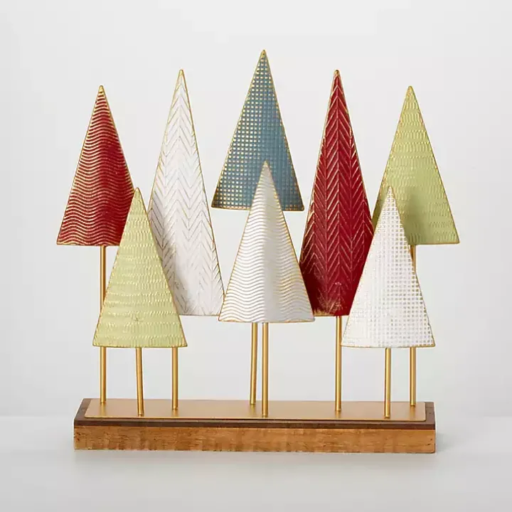 Multi Color Metal Tabletop Trees