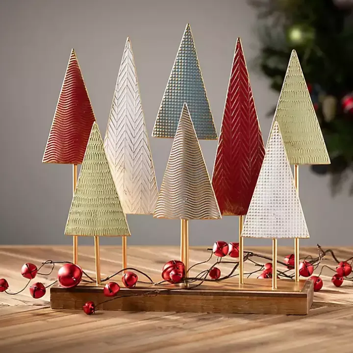 Multi Color Metal Tabletop Trees