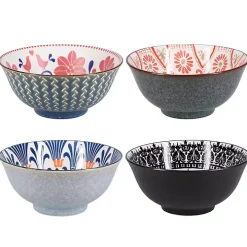 Multi Patterned Ceramic 8-pc. Bowl Set