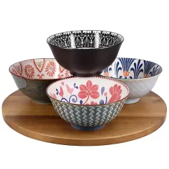 Multi Patterned Ceramic 8-pc. Bowl Set