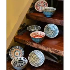 Multi Patterned Ceramic 8-pc. Bowl Set