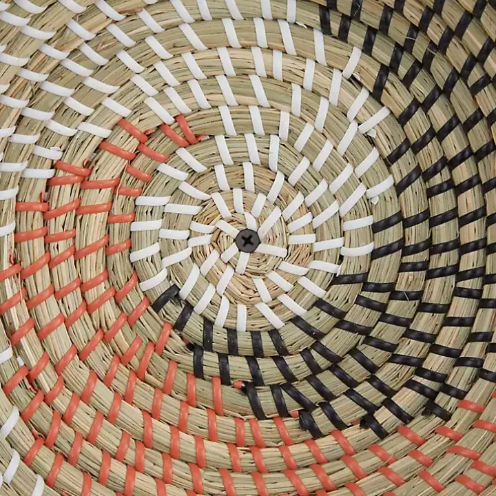 Multi Seagrass Round 6-pc. Wall Plaque Set