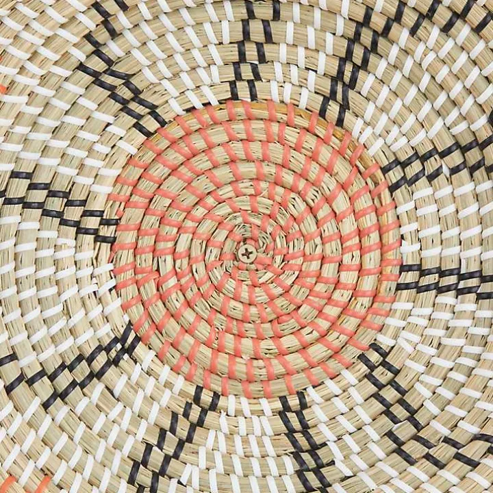 Multi Seagrass Round 6-pc. Wall Plaque Set