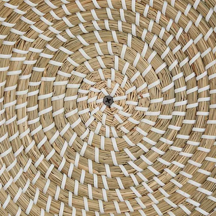 Multi Seagrass Round 6-pc. Wall Plaque Set