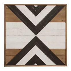 Multicolor Baralt Shiplap Wood Wall Plaque