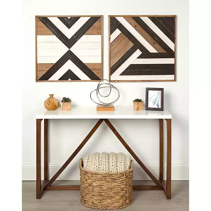 Multicolor Baralt Shiplap Wood Wall Plaque