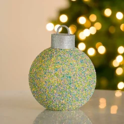Multicolor Confetti Glitter Ornament, 7 in.