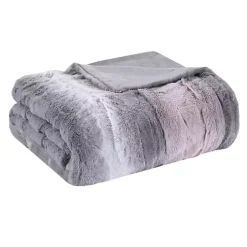 Multicolor Faux Fur Oversized Throw Blanket
